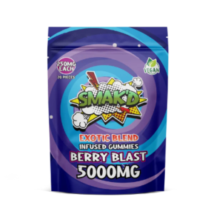 THC Gummies Australia – Smak’D Berry Blast 5000mg THC Gummies